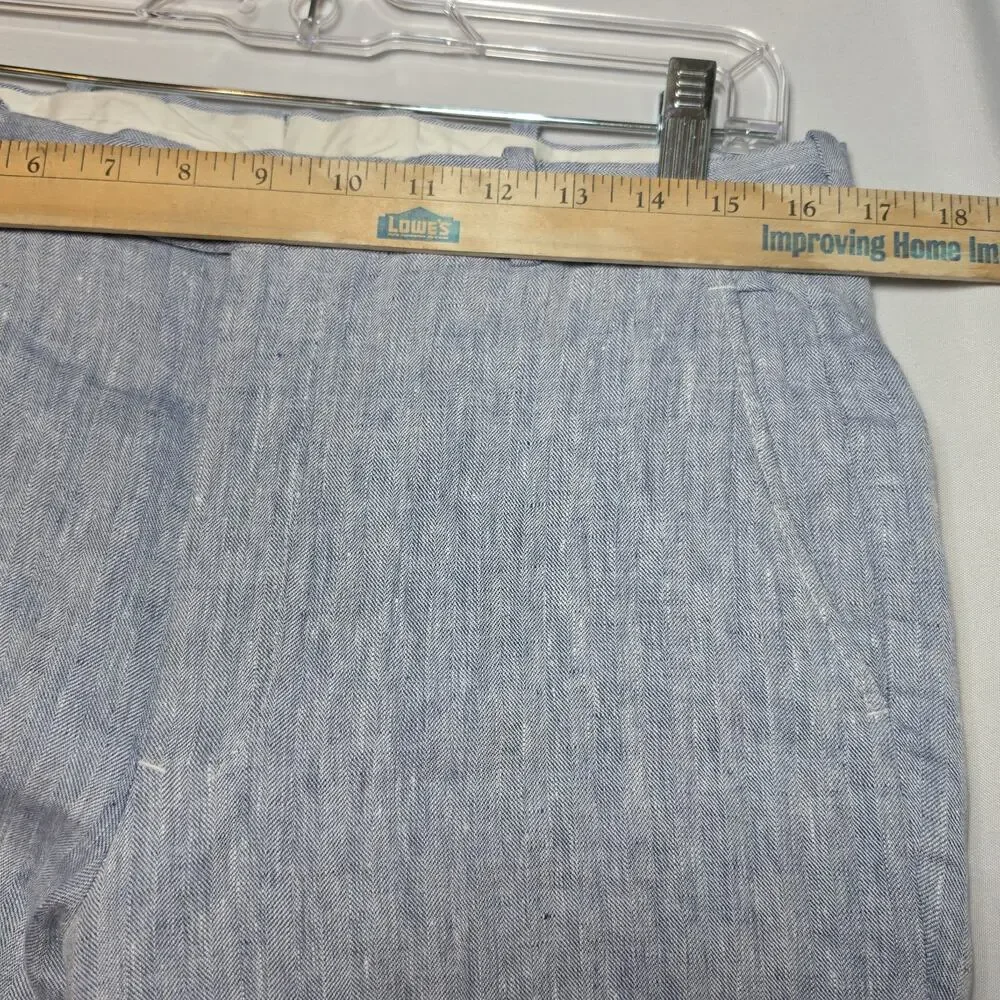 Men's Linen Pants Sz 33 Holland Sherry Casual Trousers Pennsylvania Corbin Blue